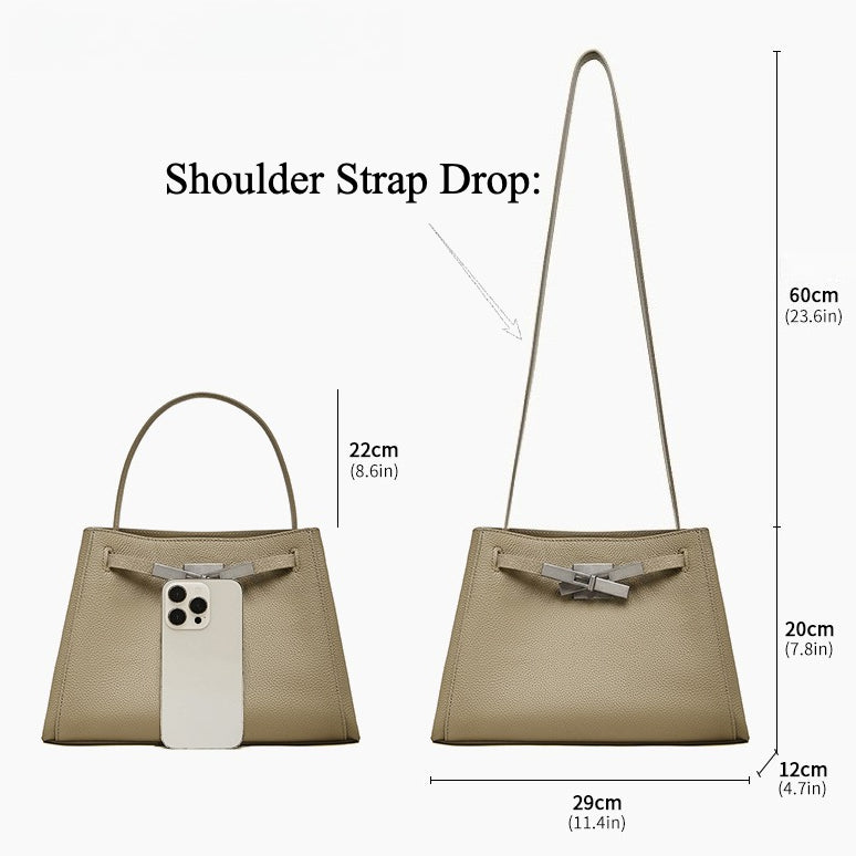 Bolso tote cubo Kelly de piel de gran capacidad