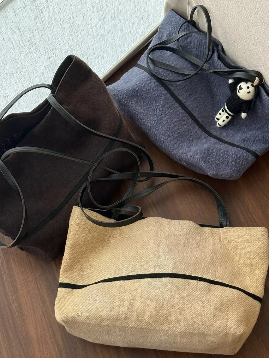 Bolso tote de lino