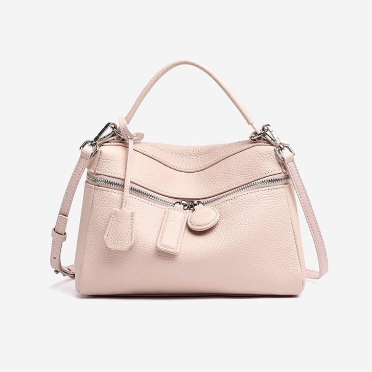 Bolso clutch cuadrado tipo almohada de piel
