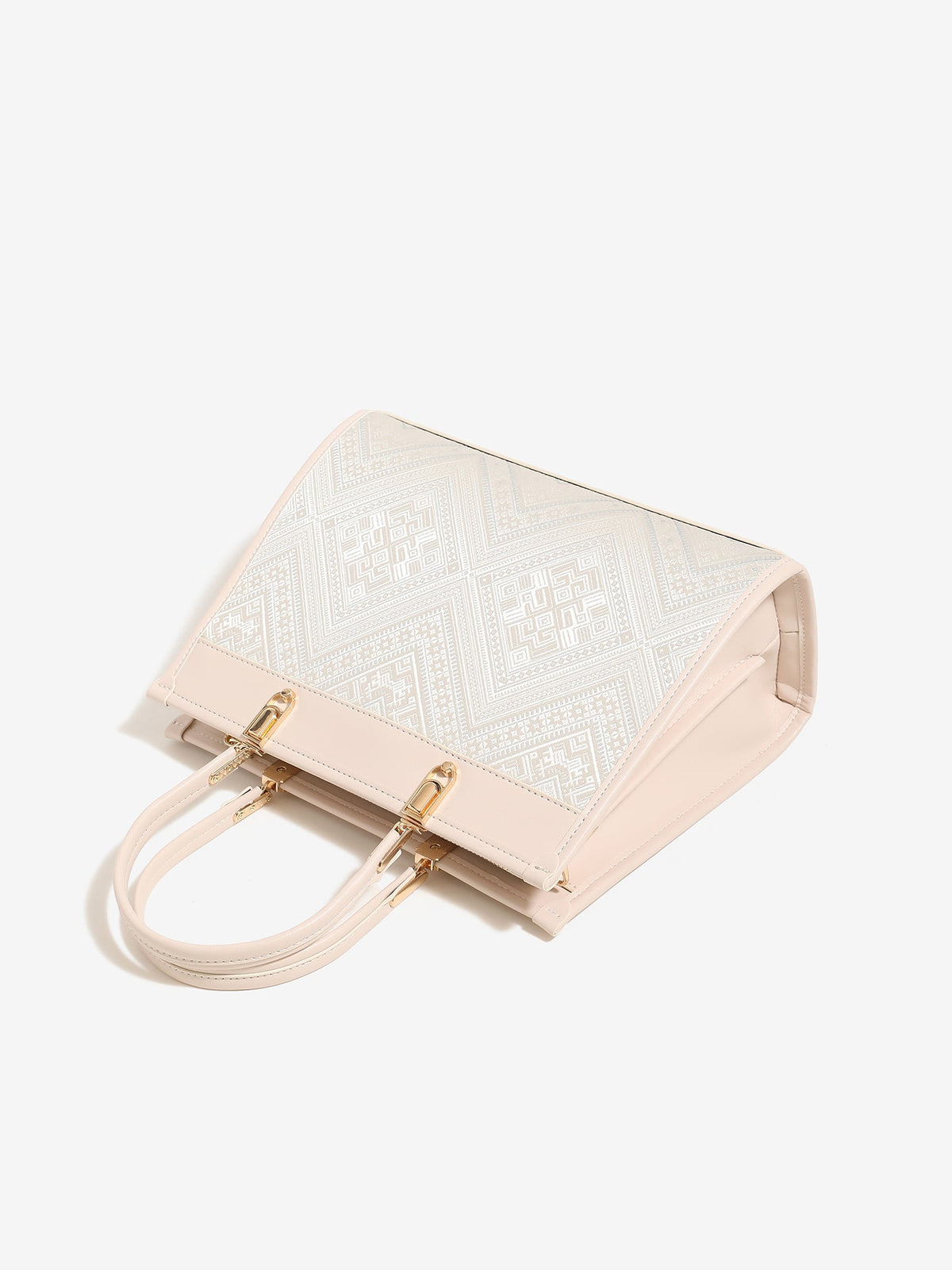 Bolso clutch geométrico de piel vegana