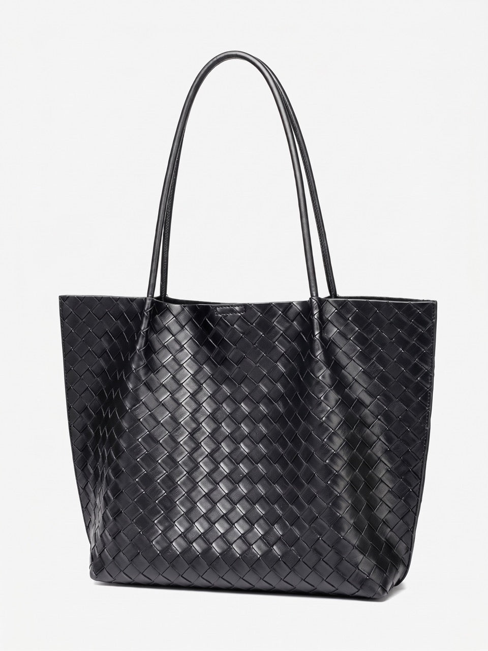 Bolso tote de piel trenzada