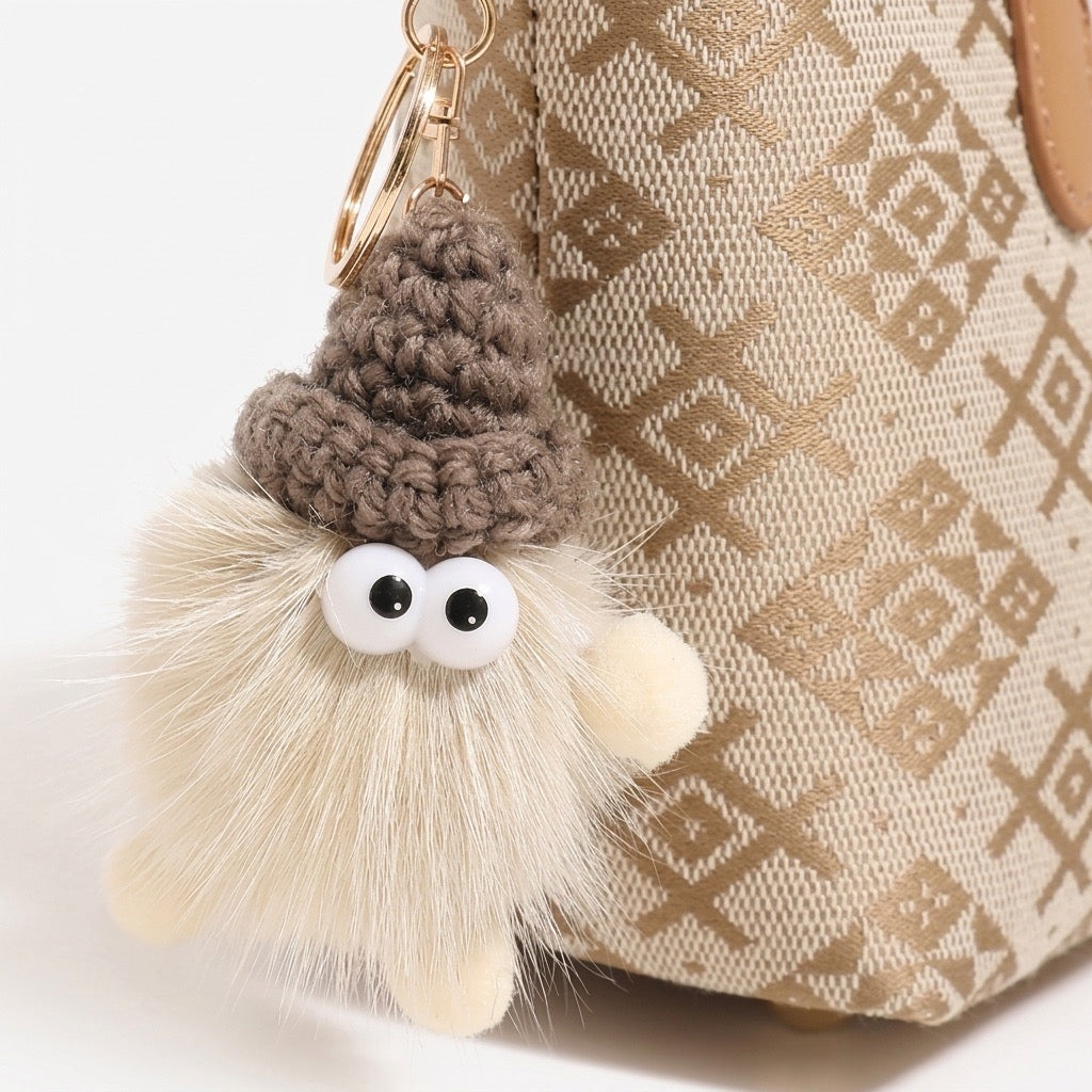 Bolso mini tote de piel vegana con monograma