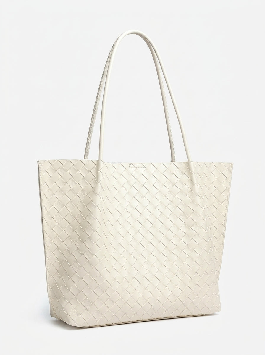 Bolso tote de piel trenzada