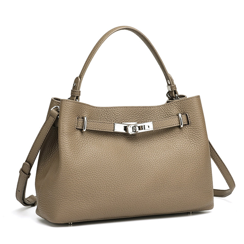 Bolso clutch satchel de piel