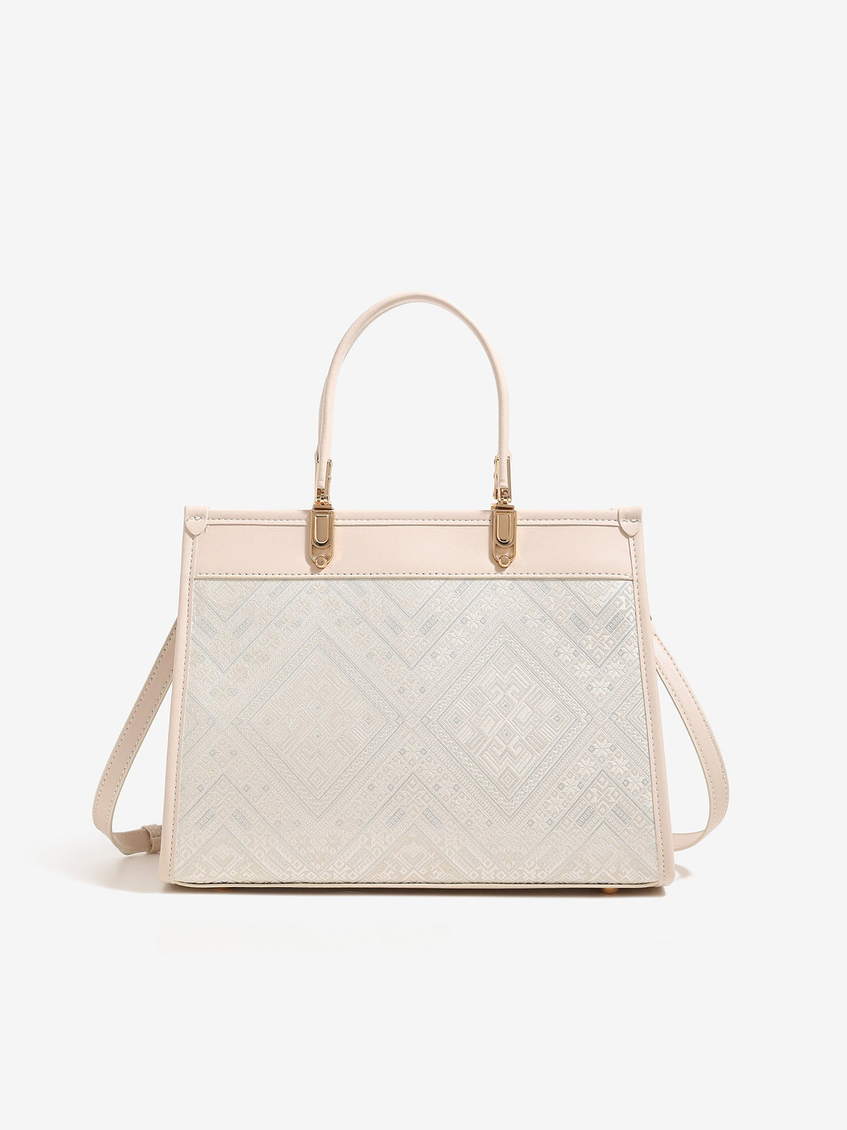 Bolso clutch geométrico de piel vegana