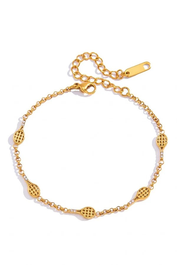 Pulsera de acero inoxidable con circonitas