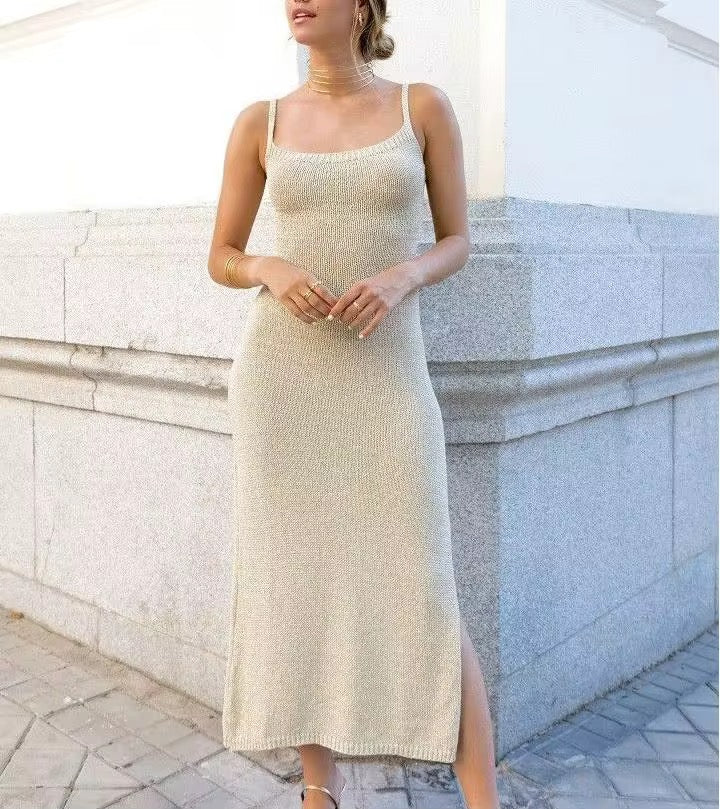 Vestido largo de verano con espalda descubierta