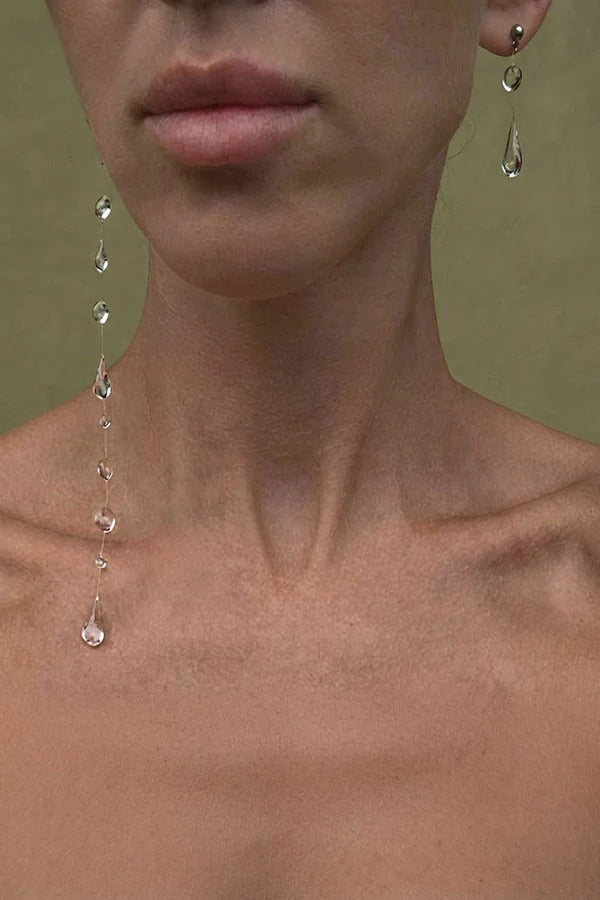 Pendientes de cristal en forma de gota