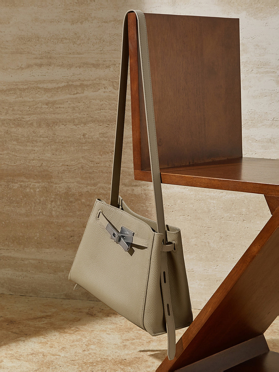 Bolso tote cubo Kelly de piel de gran capacidad