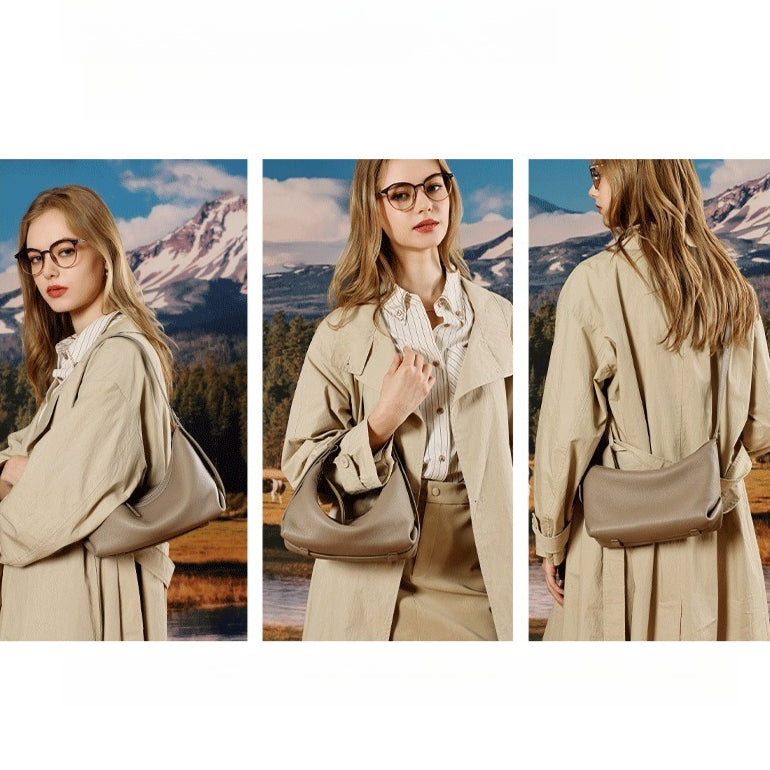 Bolso hobo de piel granulada