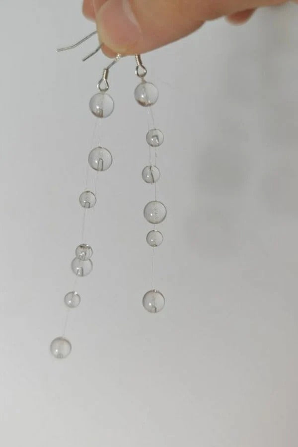 Pendientes de cristal en forma de gota