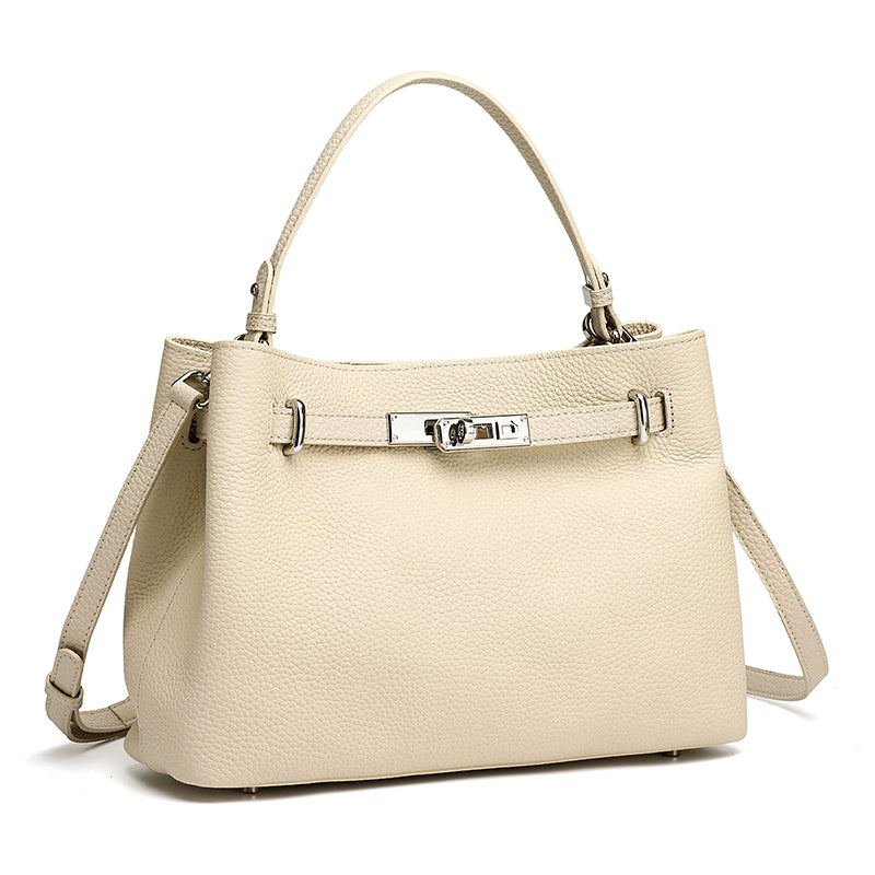 Bolso clutch satchel de piel