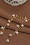 Pendientes de perla y flor