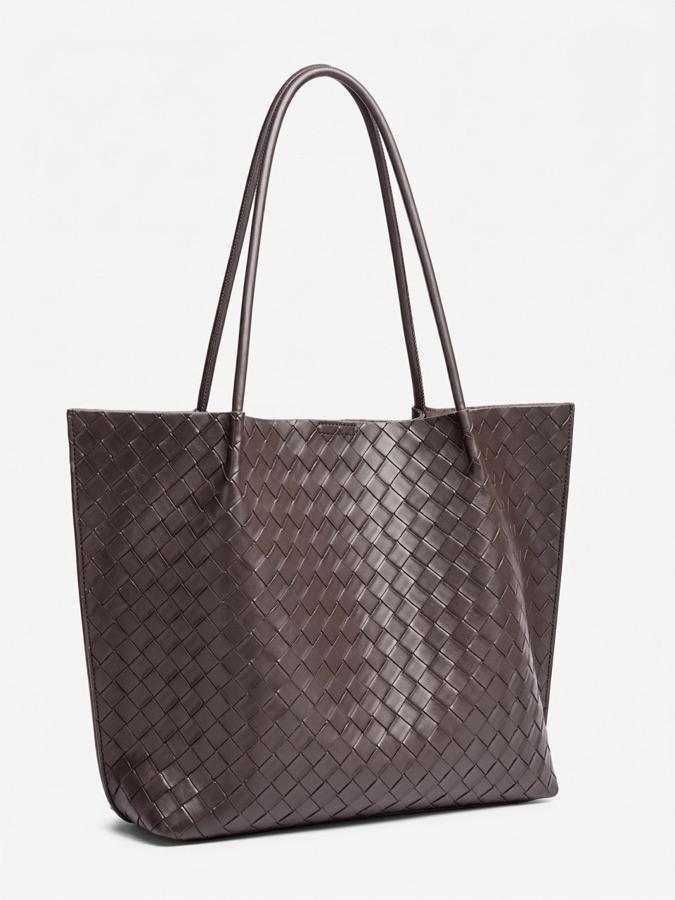 Bolso tote de piel trenzada