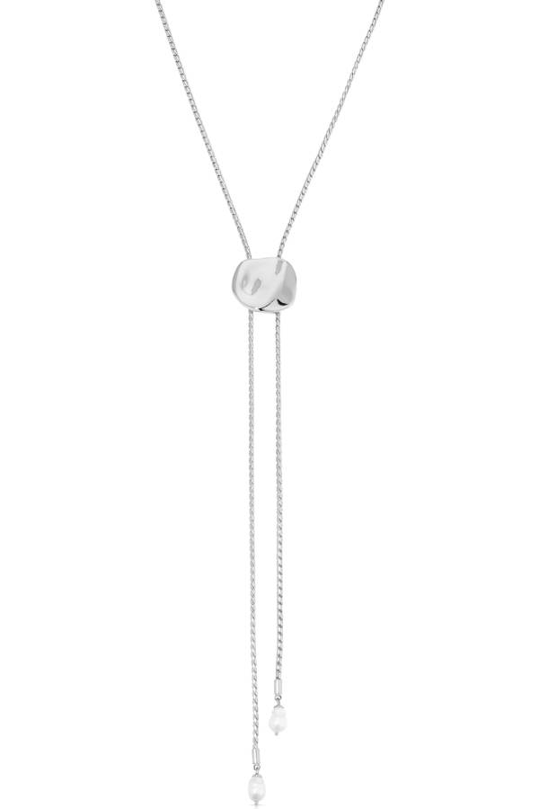 Collar bolo de perlas de imitación