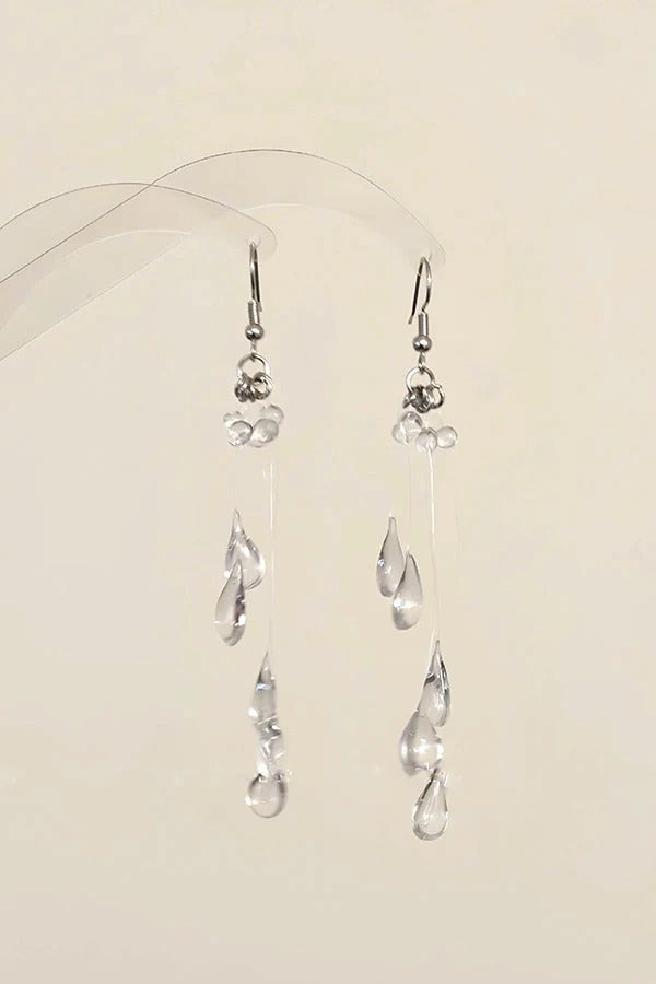 Pendientes de cristal en forma de gota