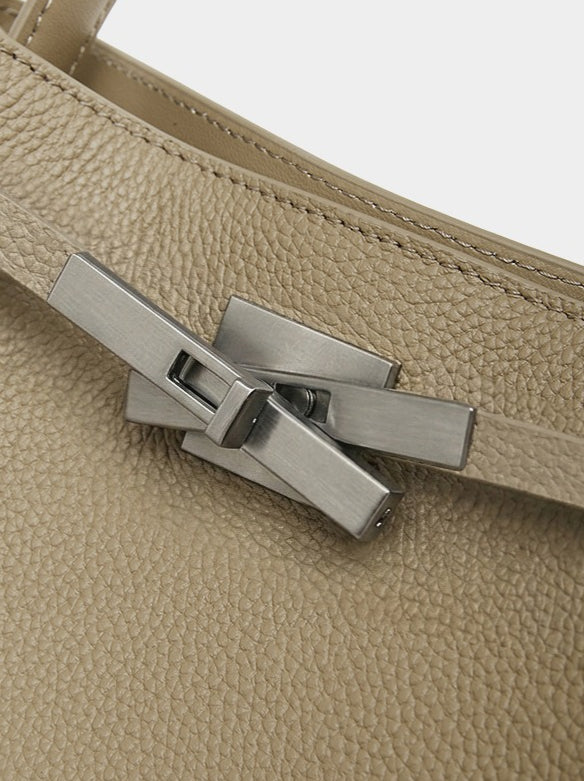 Bolso tote cubo Kelly de piel de gran capacidad