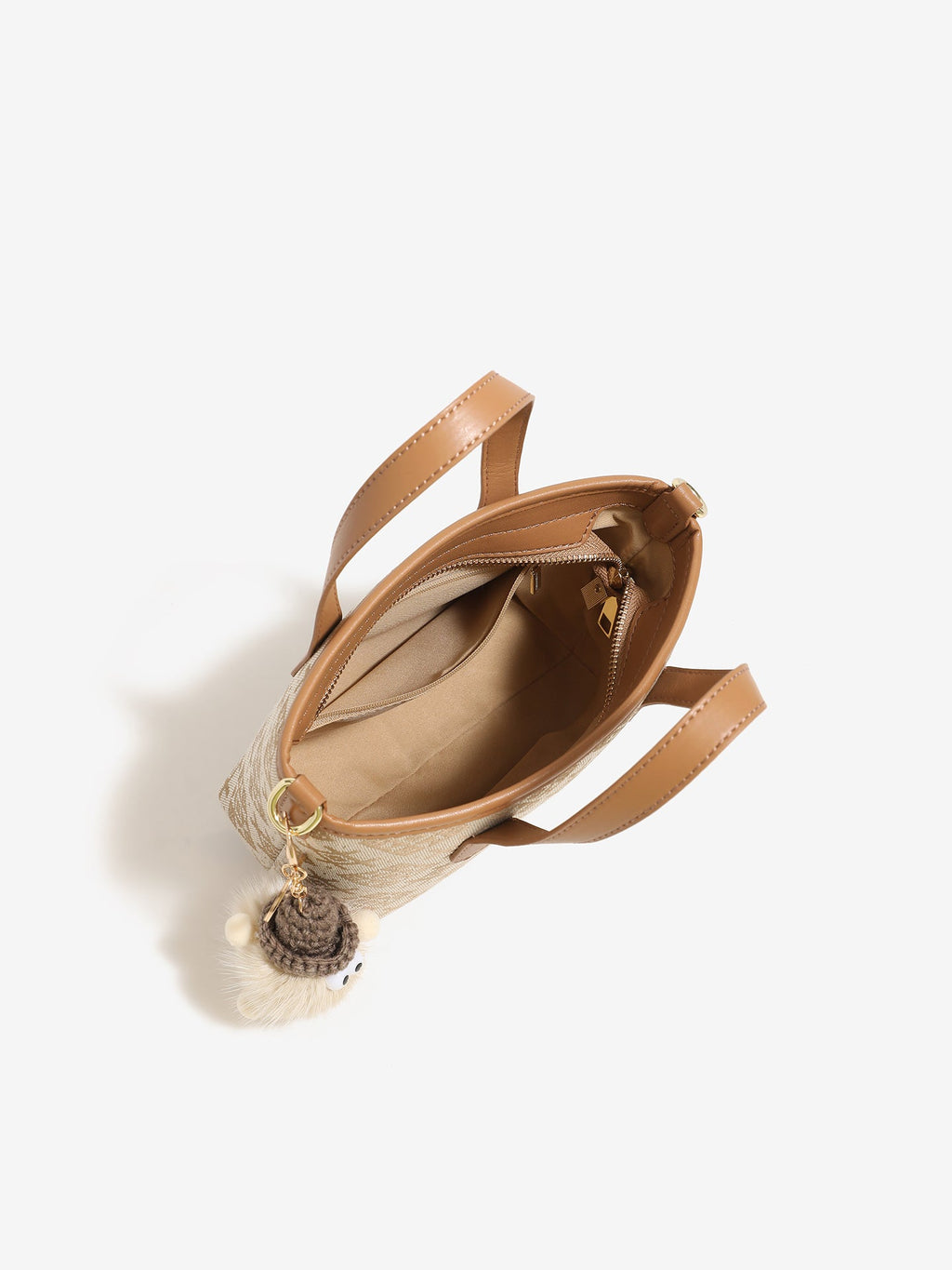 Bolso mini tote de piel vegana con monograma