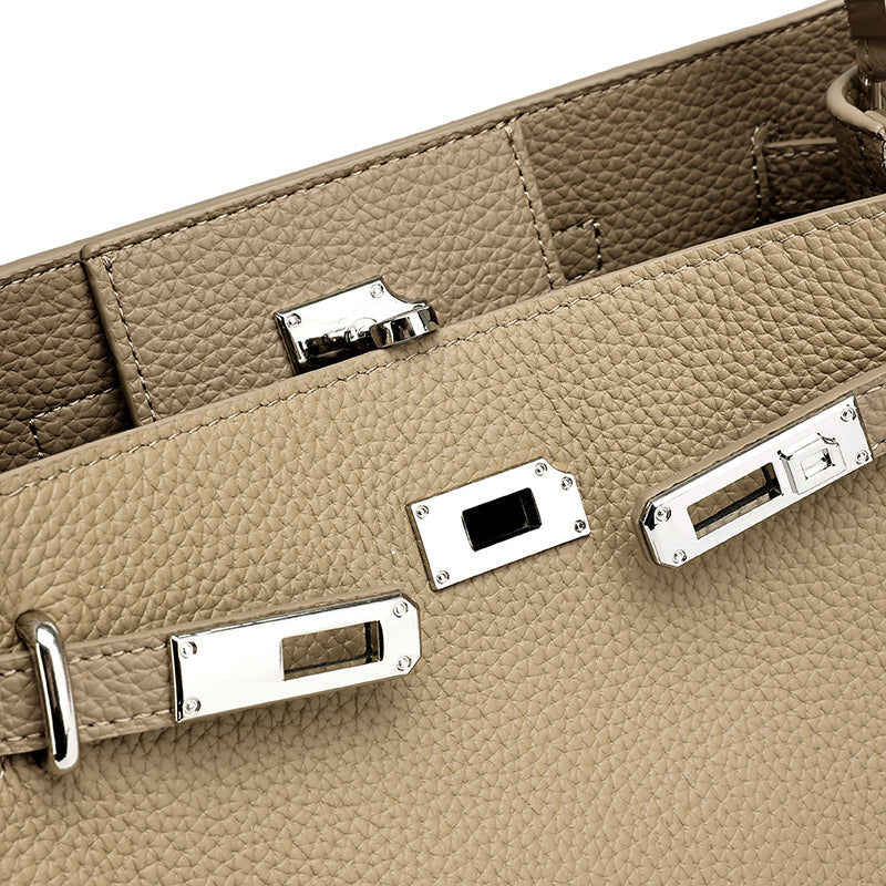 Bolso clutch satchel de piel