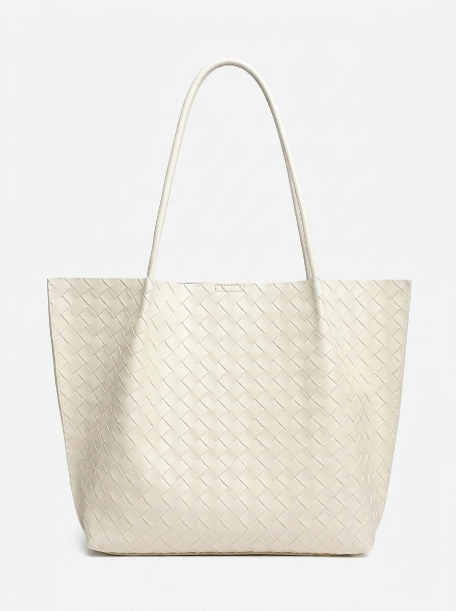 Bolso tote de piel trenzada