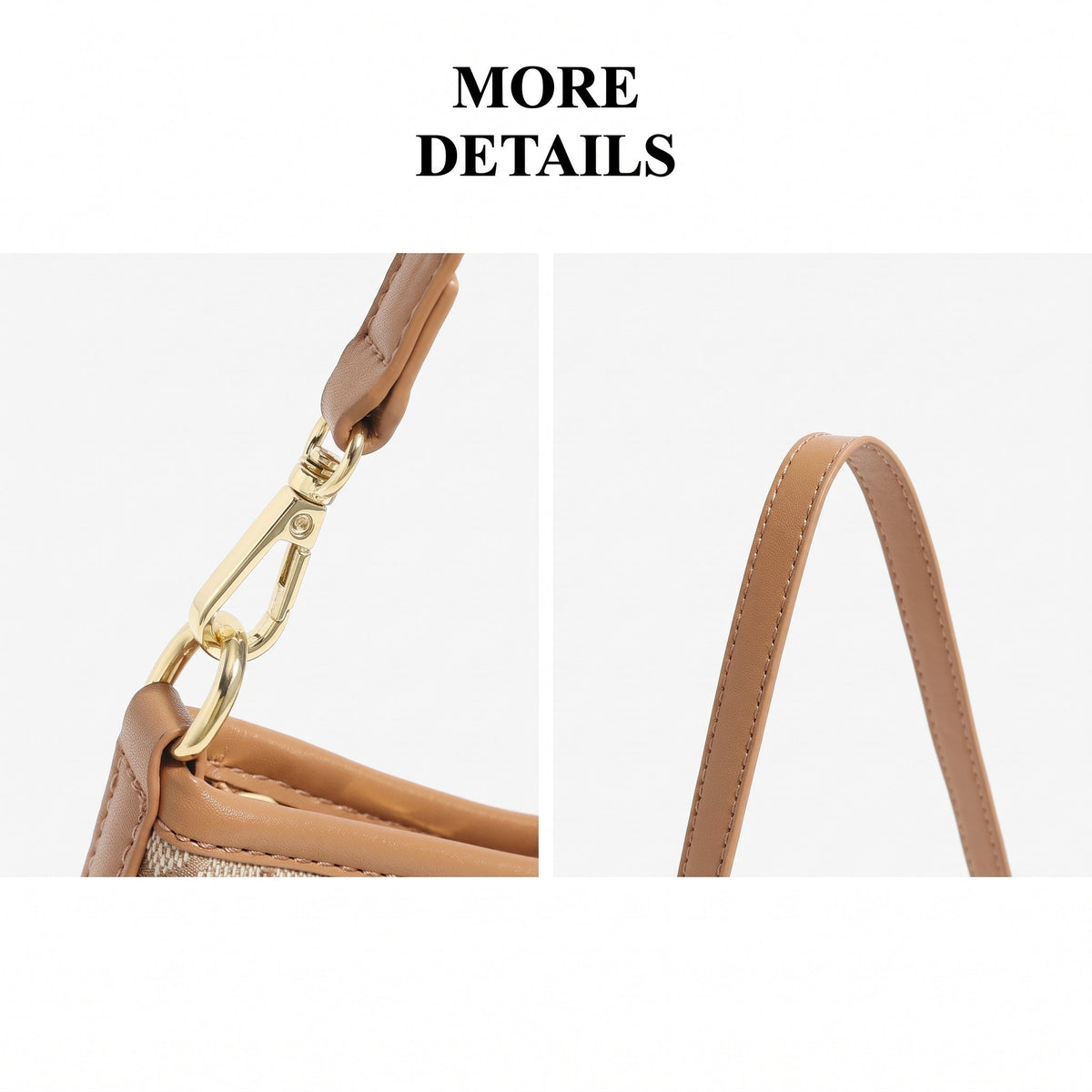 Bolso clutch vintage de piel vegana con monograma