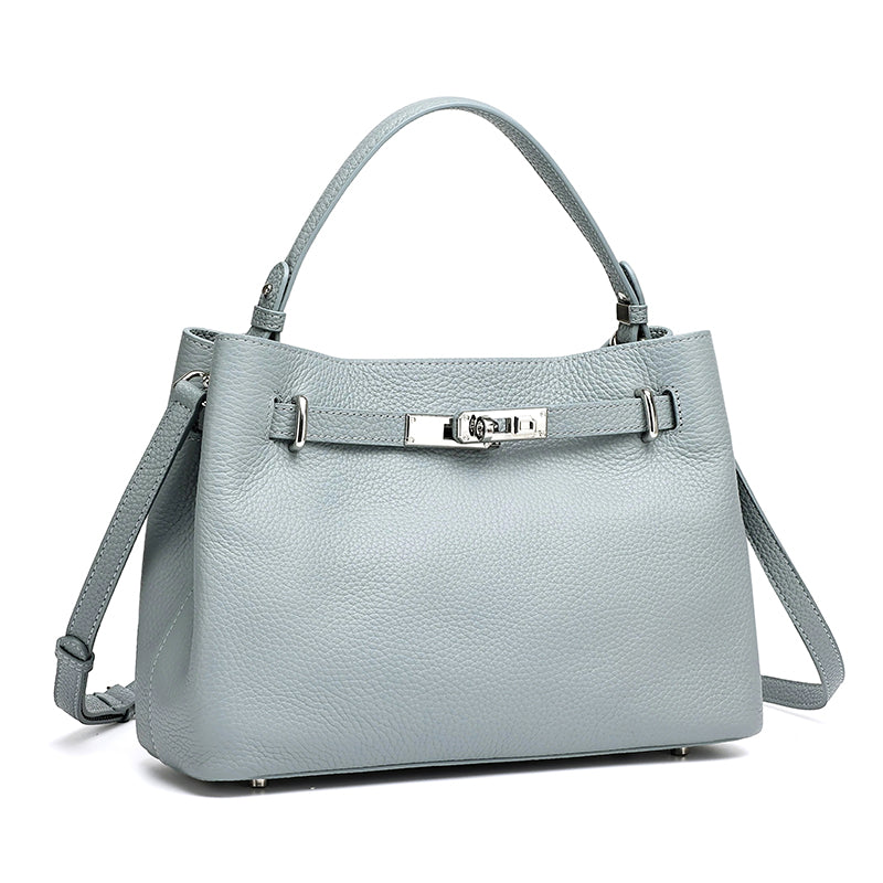 Bolso clutch satchel de piel