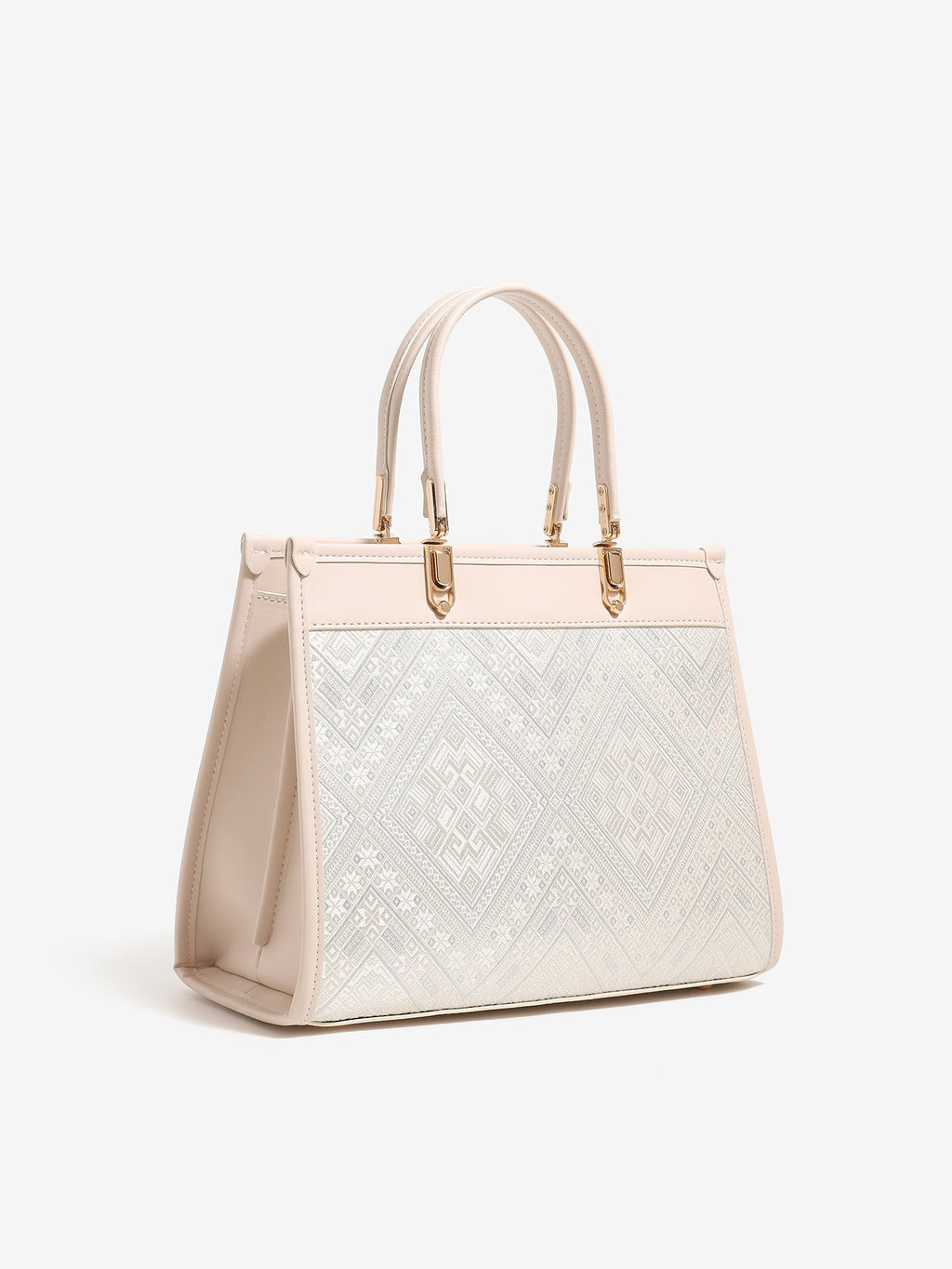 Bolso clutch geométrico de piel vegana