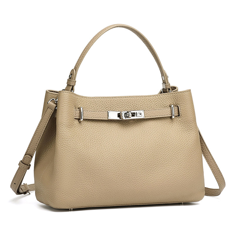 Bolso clutch satchel de piel