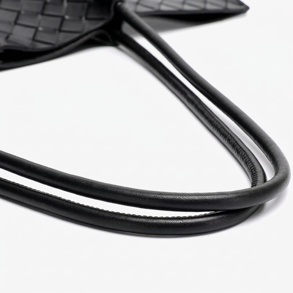 Bolso tote de piel trenzada