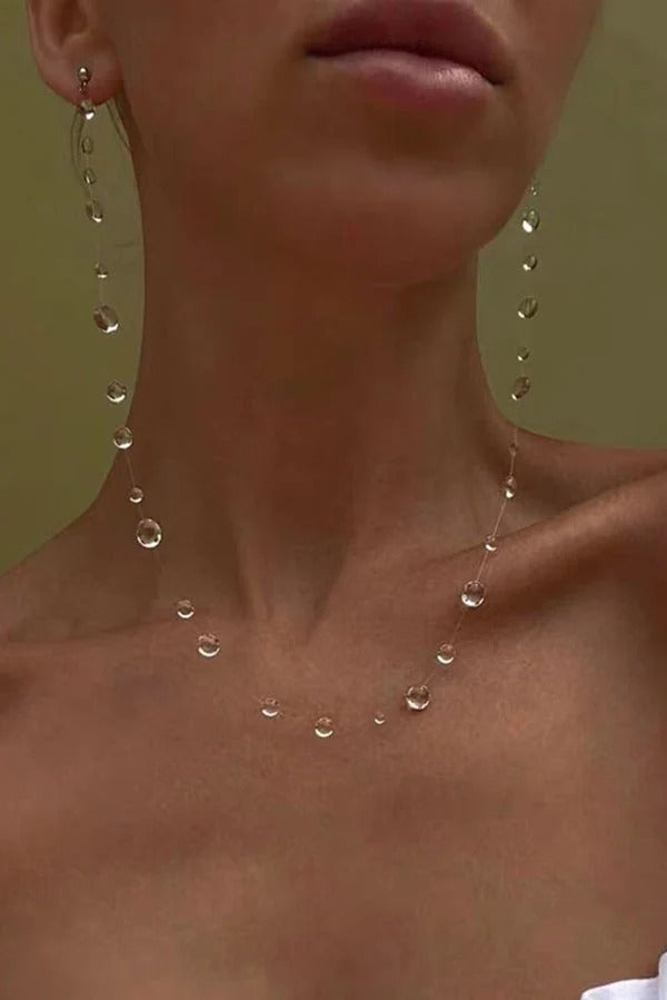 Pendientes de cristal en forma de gota
