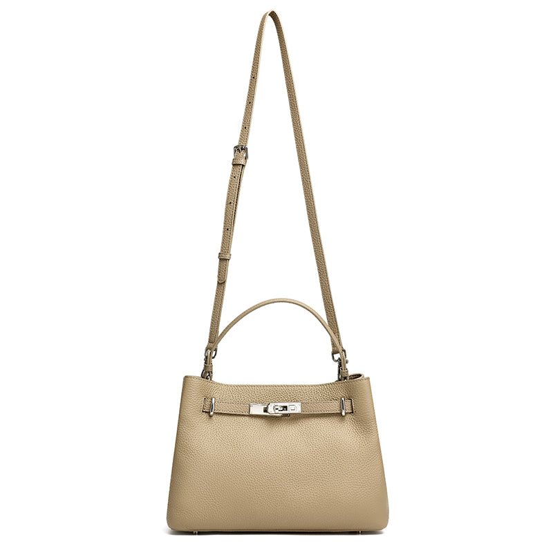 Bolso clutch satchel de piel