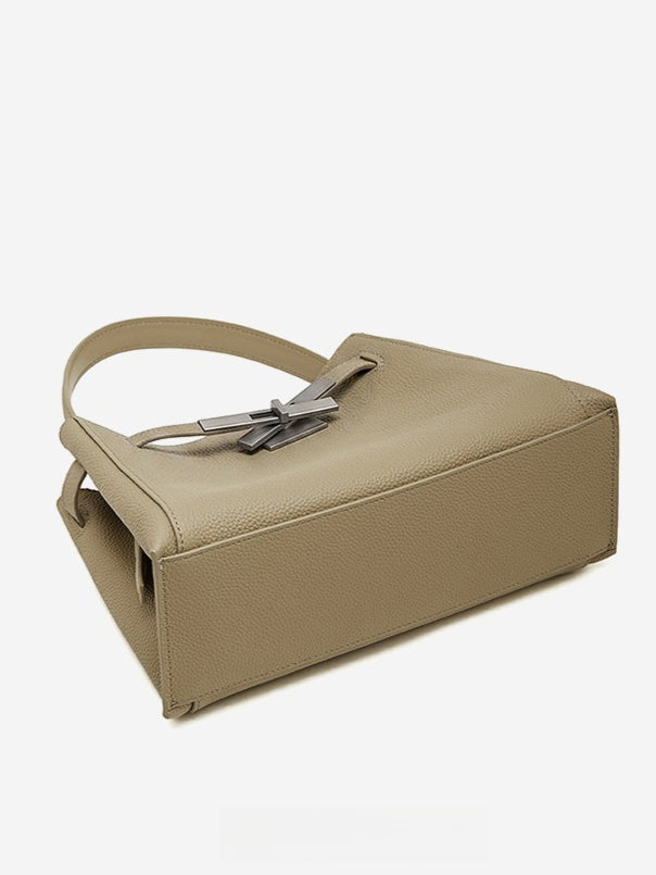 Bolso tote cubo Kelly de piel de gran capacidad