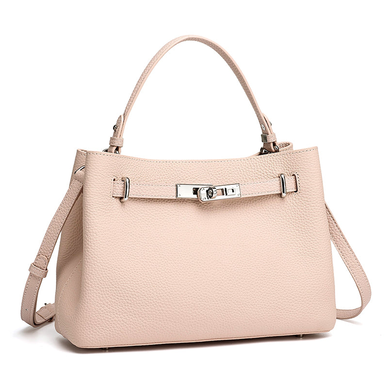 Bolso clutch satchel de piel