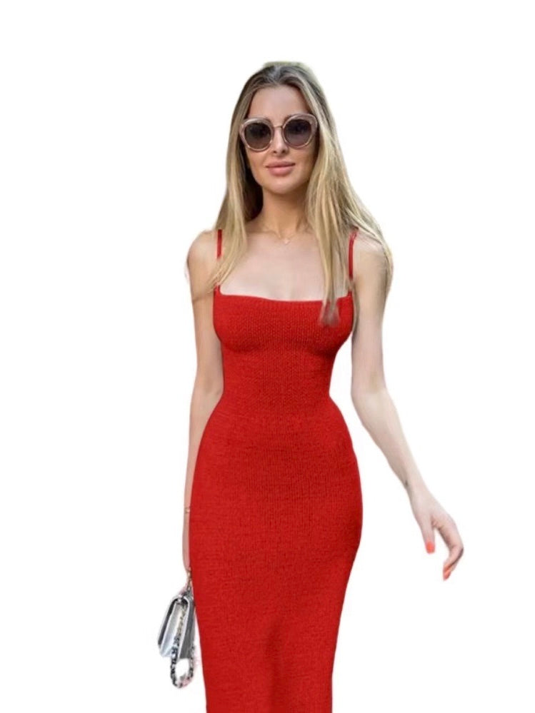Vestido largo de verano con espalda descubierta