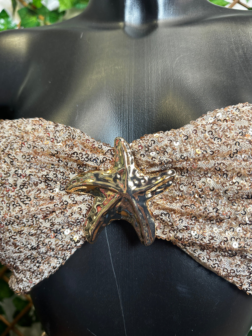 Conjunto con estrella de mar en lentejuelas