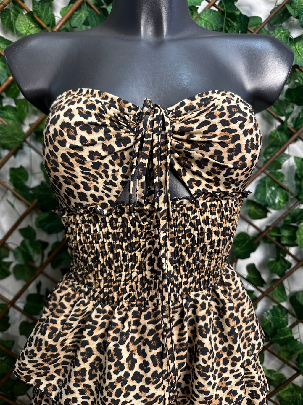 Vestido corto leopardo