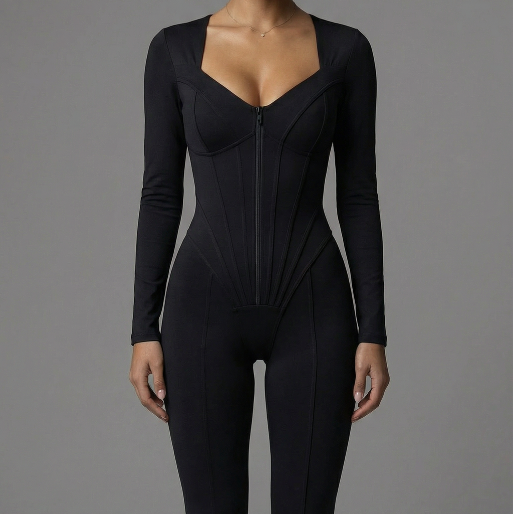 Mono Bodycon Negro Total – Armadura de Clase