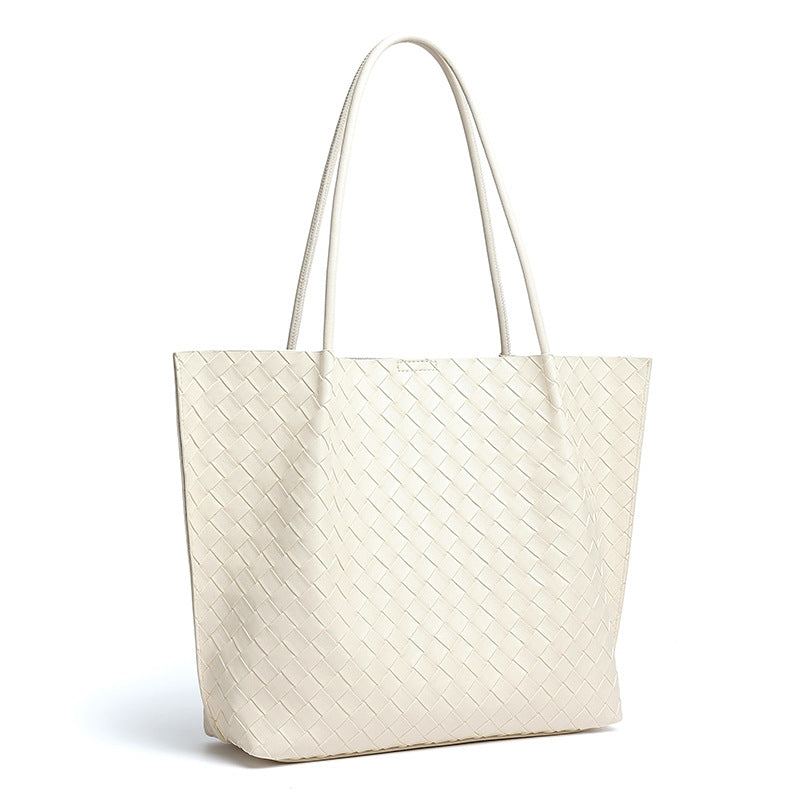 Bolso tote de piel trenzada