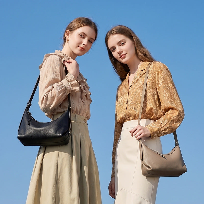 Bolso hobo de piel granulada
