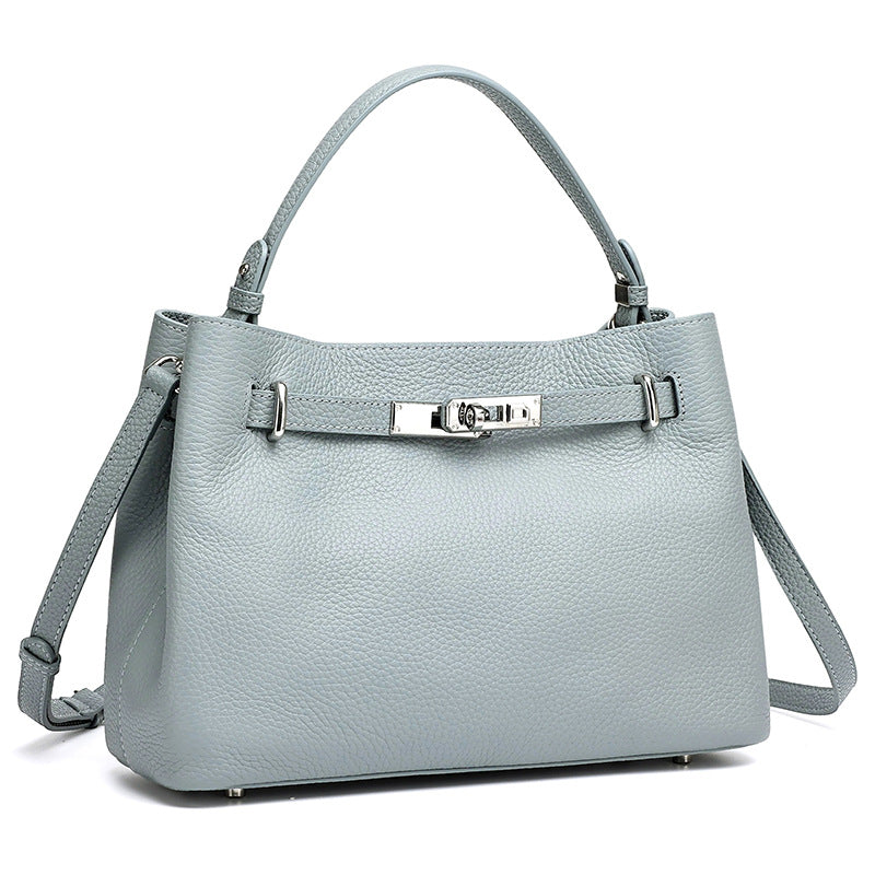 Bolso clutch satchel de piel