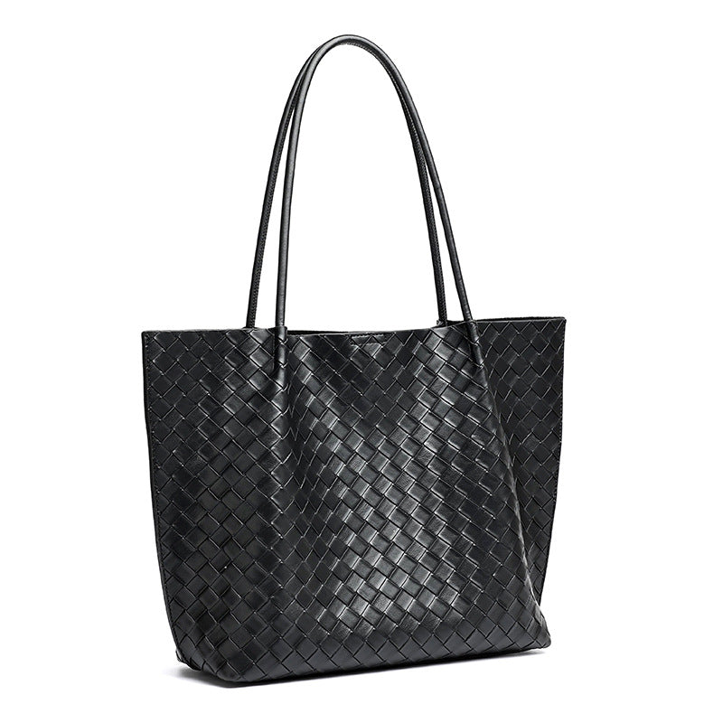 Bolso tote de piel trenzada