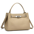 Bolso clutch satchel de piel