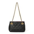 Bolso mini tote acolchado de napa con cadena