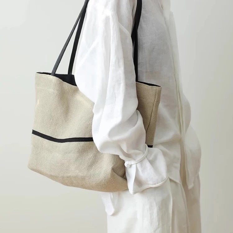 Bolso tote de lino