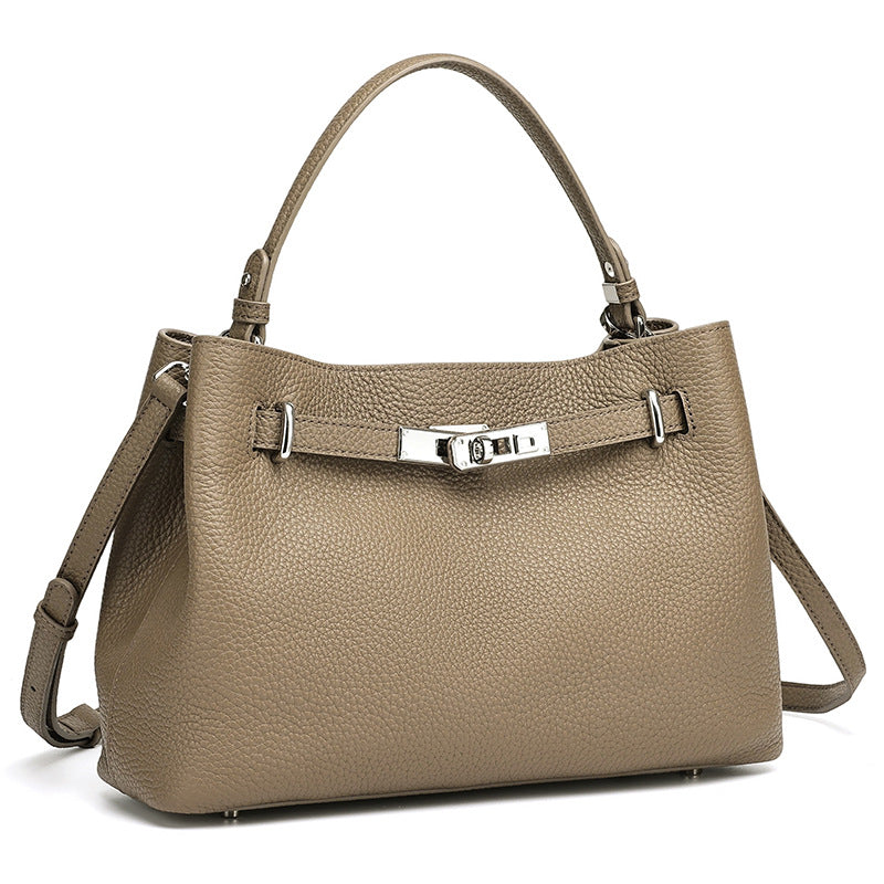 Bolso clutch satchel de piel