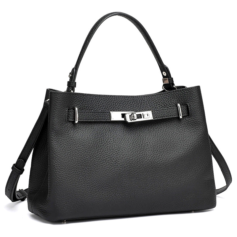 Bolso clutch satchel de piel