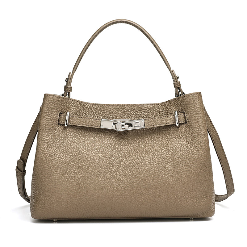 Bolso clutch satchel de piel