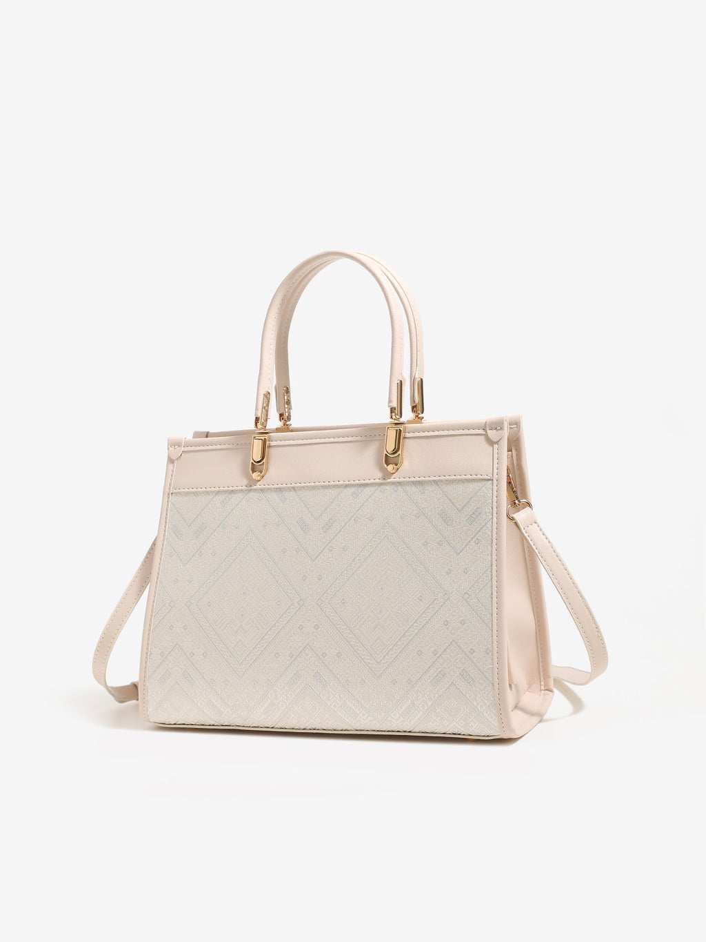 Bolso clutch geométrico de piel vegana