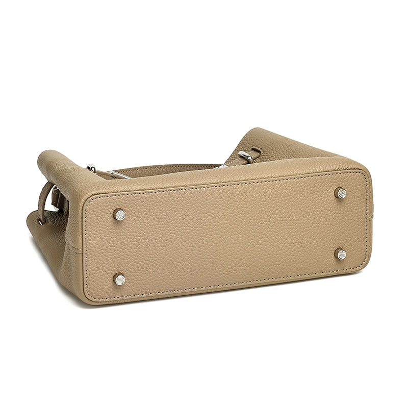 Bolso clutch satchel de piel
