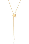 Collar bolo de perlas de imitación